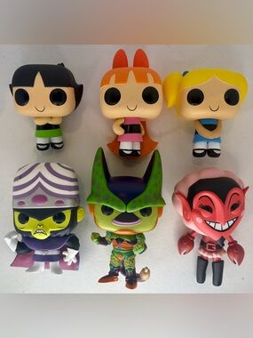 FUNKO POPS POWERPUFF GIRLS LOT OF 6 LOOSE BLOSSOM BUBBLES BUTTERCUP HIM CELL